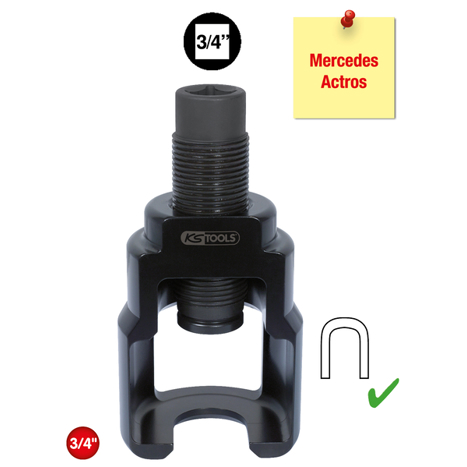 3/4" Vibro-Impact Universal Kugelgelenk Abzieher Glocke - 42 x 98 mm
