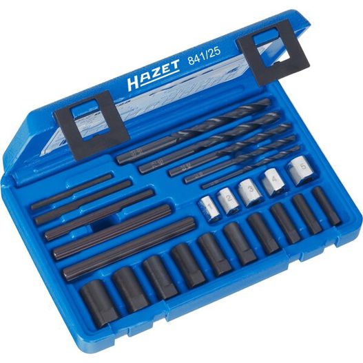 HAZET 841/25 Bolzenausdreher Satz – 25-teilig, professioneller Bolzenausdrehersatz