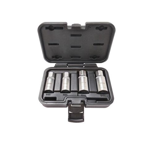 4-teiliges Steckschlüssel-Set für Gewindestangen | M6-M8-M10-M12 | Stehbolzen-Ausdreher & Auszieher (1/2" / 12.5mm)