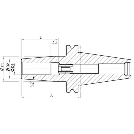 FORMAT DIN 69871-AD Schrumpffutter | GT 10,0x80mm | SK40